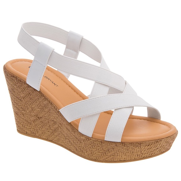 Lane Bryant Shoes - Lane Bryant elastic strap wedge sandals- 9 wide